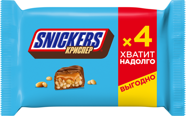 Батончик шоколадный SNICKERS Криспер Мультипак, 4х40г